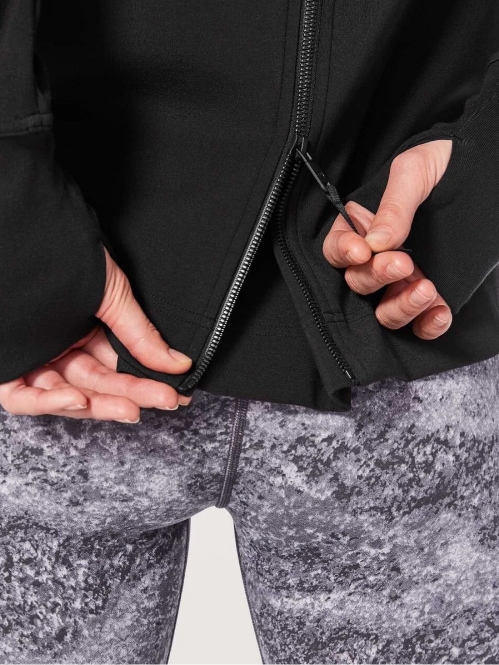 Lululemon Womens Trek Jacket 8 Outdoor zip hoodie Athleisure luxe black